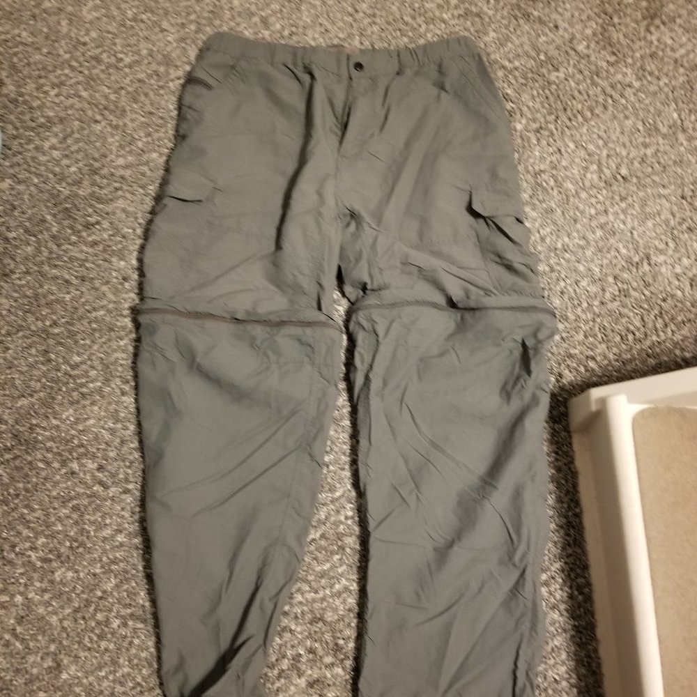 REI Men's Hiking Pants, green, XL, 32L, zip-off